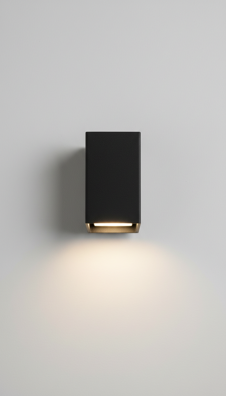 Matte Black Wall Lamp with Swivel Arm